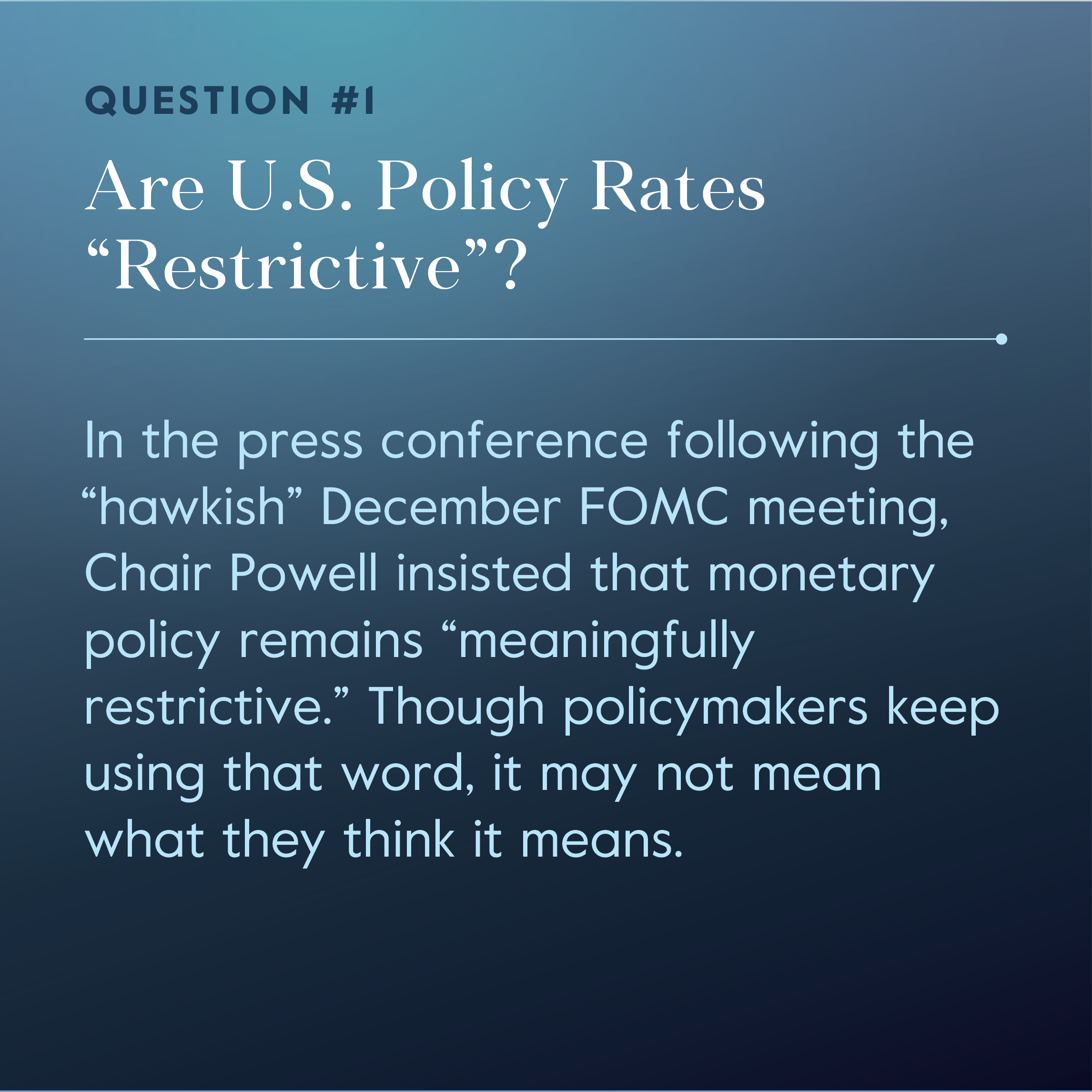 5 Questions for 2025
